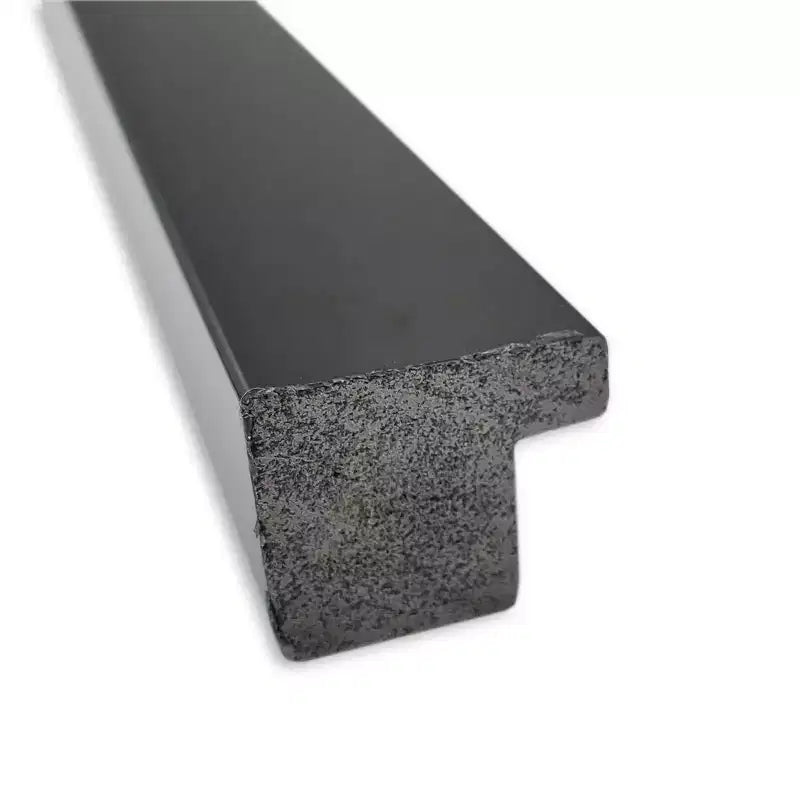 Beveled Bathroom Wall Mirror Jet Black  : Modern Square Polystyrene Frame, Includes Mounting