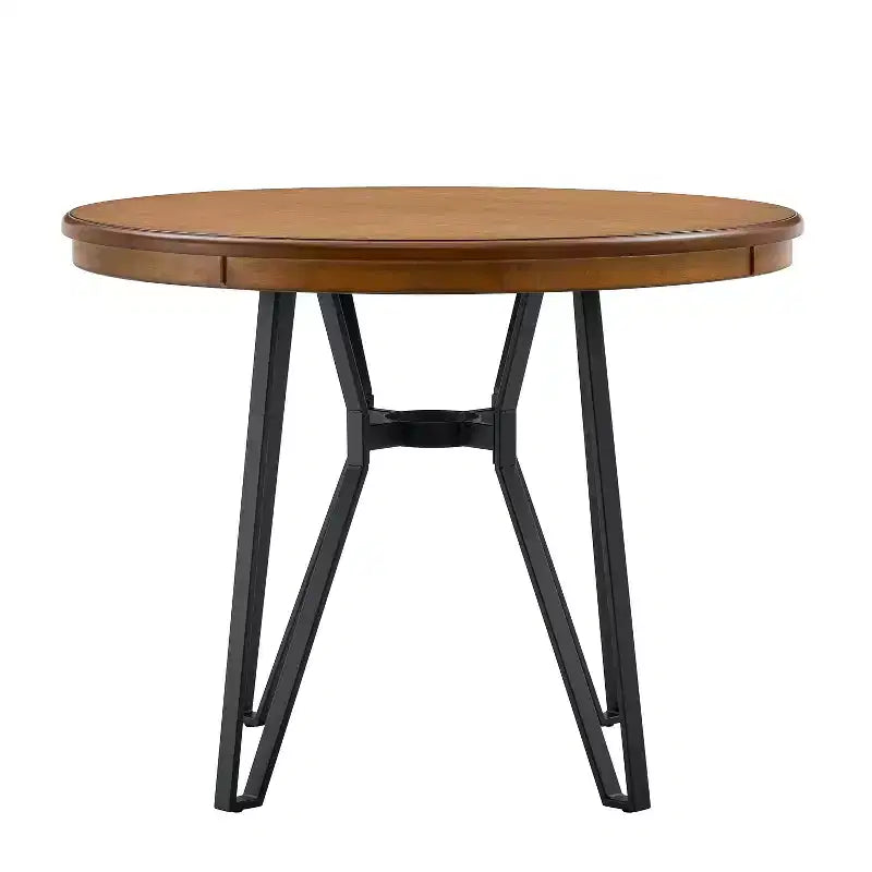 46.85 Round Top 4 Seats Counter Height Table with Hairpin Leg