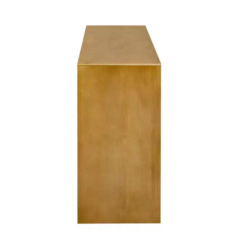 Modern Sideboard Buffet Cabinet with 4 Door and Open Shelf Console Table, Natural