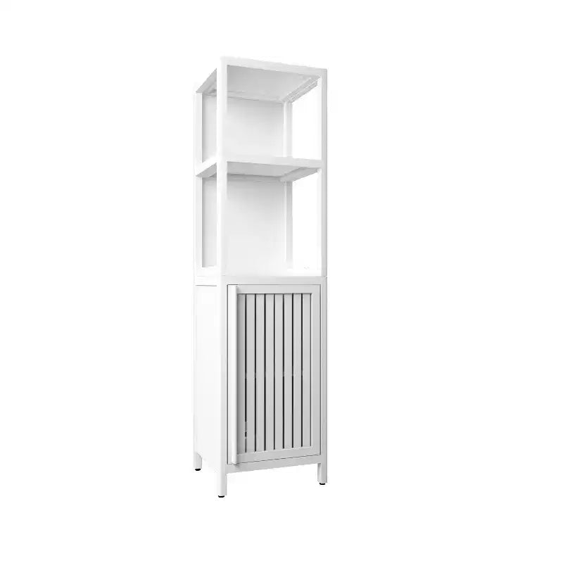 Bamboo Bathroom Storage Cabinet, Multifunctional Freestanding Cabinet with 2 Shelves&1 Door, Bathroom & Kitchen Organizer