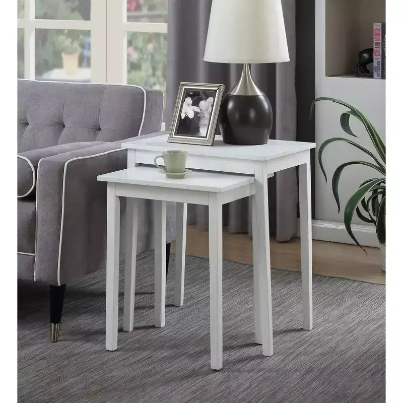 26.25 in.H White Color Rectangle Wood Table Top End Table 1 -piece