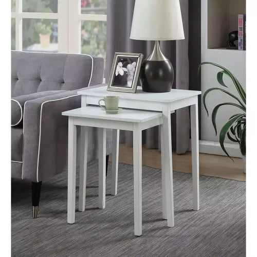 Rechteckiger Tisch mit weißer Tischplatte aus Holz, 26.25 in.H, Beistelltisch, 1-teilig