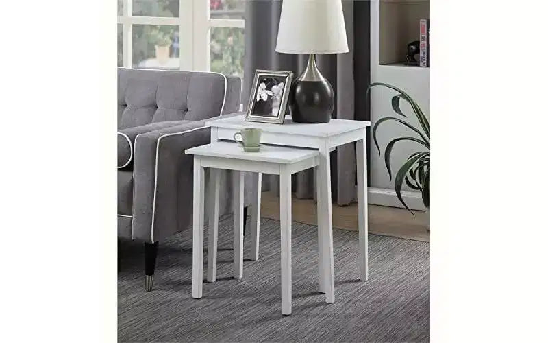 26.25 in.H White Color Rectangle Wood Table Top End Table 1 -piece