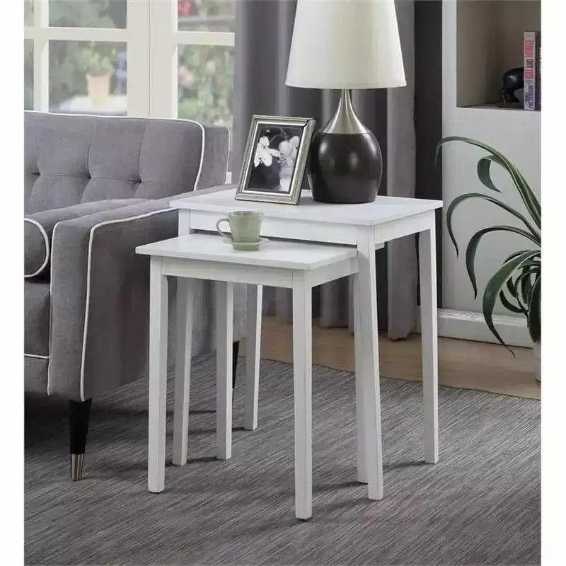 26.25 in.H White Color Rectangle Wood Table Top End Table 1 -piece