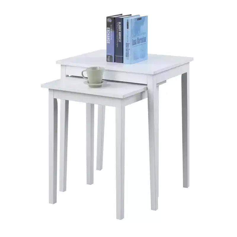 26.25 in.H White Color Rectangle Wood Table Top End Table 1 -piece