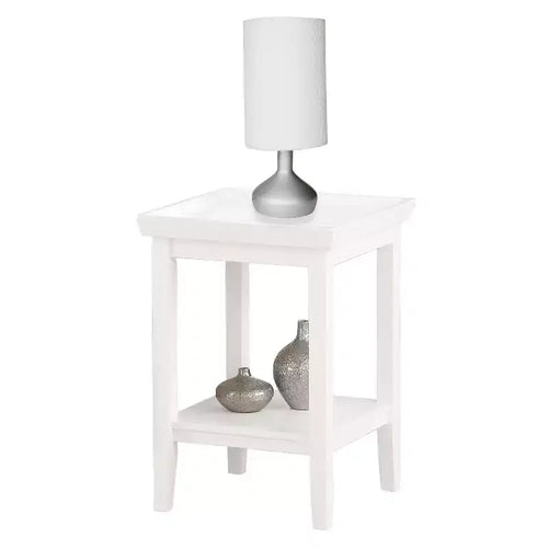 Table d’appoint rectangulaire, plateau en bois blanc, hauteur de 26 in.H, 1 -piece