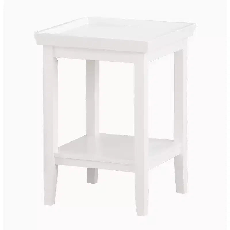 26 in.H White Color Rectangle Wood Table Top End Table 1 -piece