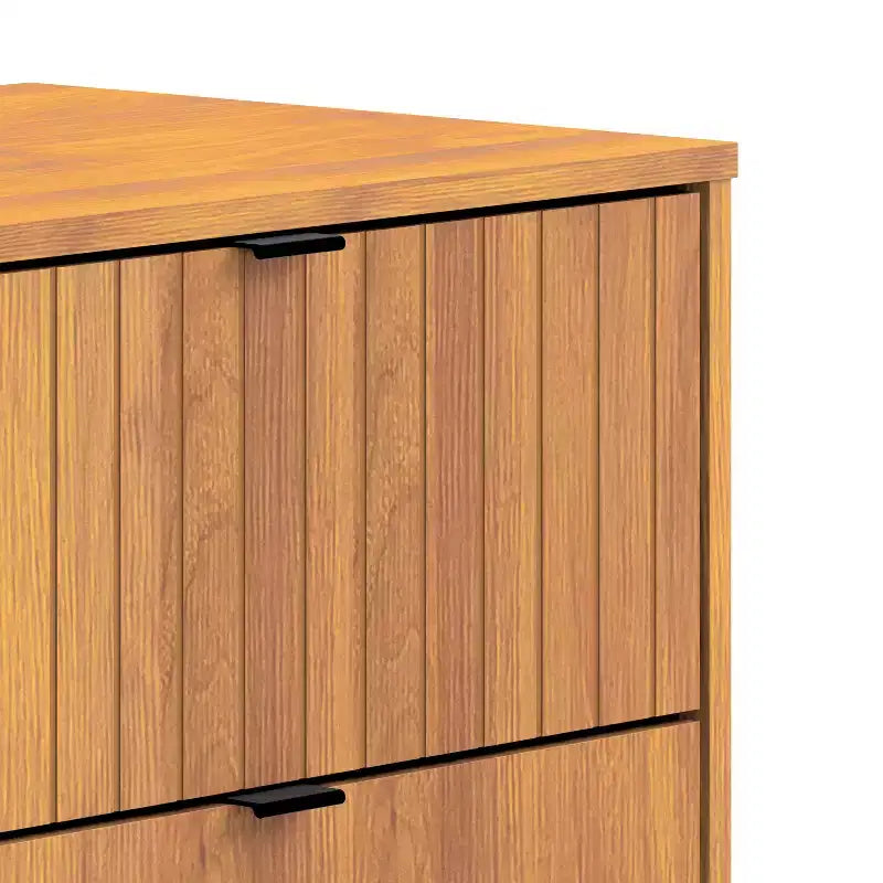 6 Drawer Dresser (Interlock) - Amber Walnut