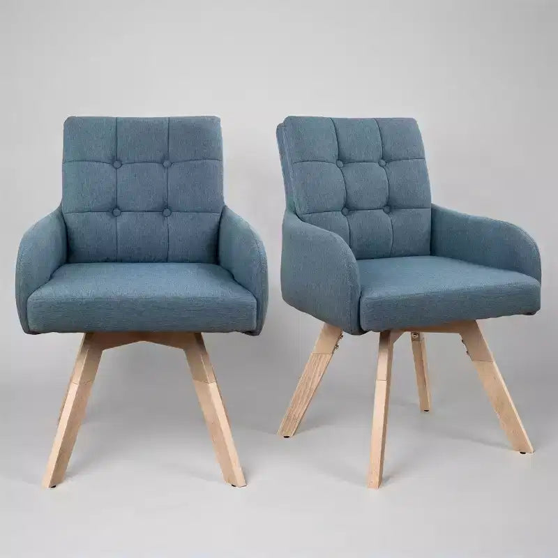 Fabric Swivel Dining Chairs, Set of 2