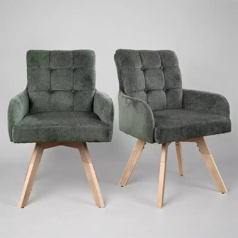 Fabric Swivel Dining Chairs, Set of 2
