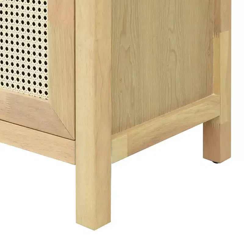 Buffet de style bohème, buffet avec 4 portes et 1 étagère ouverte, meuble de rangement pour salon, salle à manger et cuisine
