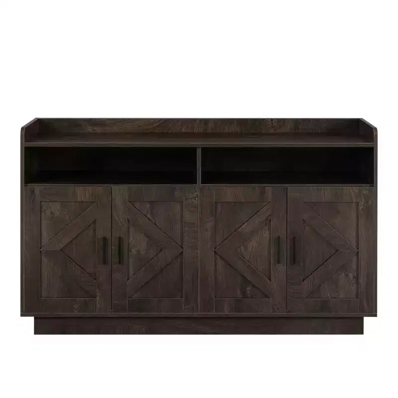 Sideboard Cabinet, Bufft Cabinet with 4 Doors and 2 Drawers, Metal Handle, Storage Cabinet for Living Room, Dining Room, Kitchen