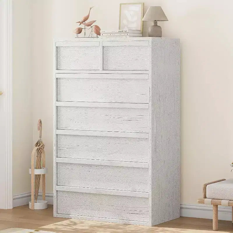 5/7 Drawer Dresser for Bedroom, Modern Tall Chest of Drawers with Large Storage, Wooden Organizer for Living Room, Nursery, Entryway