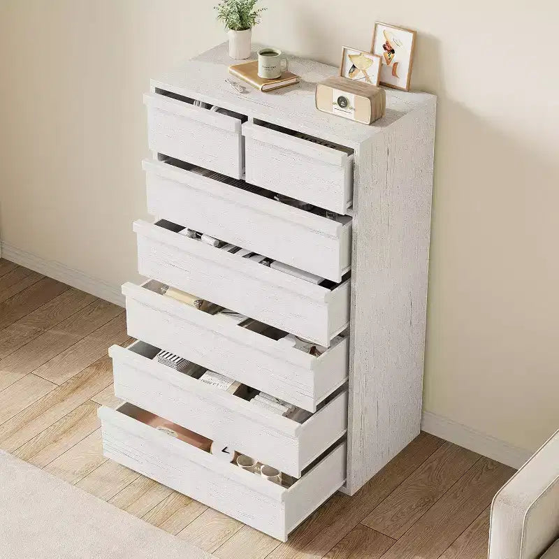 5/7 Drawer Dresser for Bedroom, Modern Tall Chest of Drawers with Large Storage, Wooden Organizer for Living Room, Nursery, Entryway