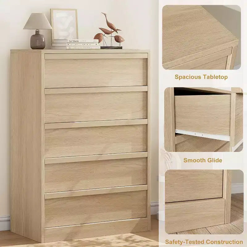 Cómoda de 5/7 cajones para dormitorio, moderna cómoda alta con amplio espacio de almacenamiento, organizador de madera para sala de estar, cuarto infantil o entrada