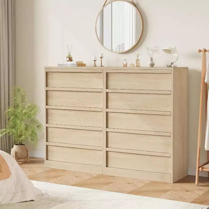5/7 Drawer Dresser for Bedroom, Modern Tall Chest of Drawers with Large Storage, Wooden Organizer for Living Room, Nursery, Entryway