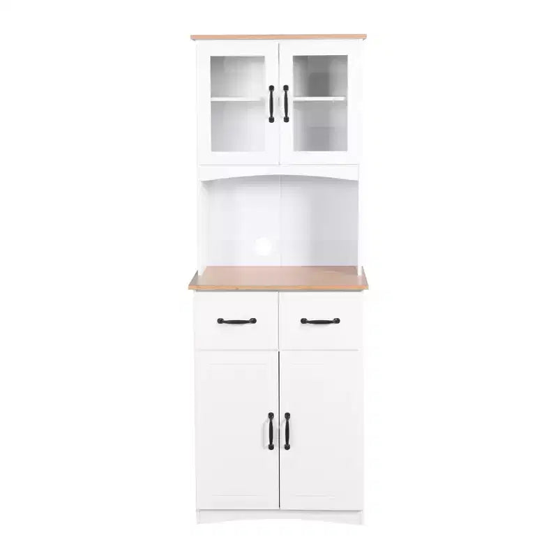 Wooden Sideboard Cabinet, Bufft Cabinet with 4 Doors and 2 Drawers, Storage Cabinet for Living Room, Dining Room, Kitchen