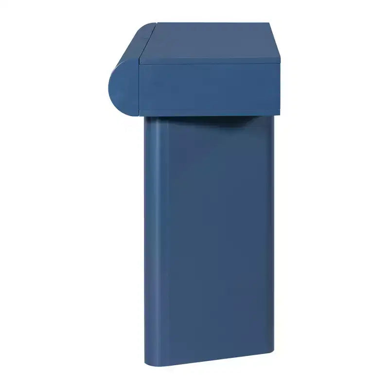 Mesa moderna y estrecha para recibidor con cajón curvo y patas geométricas, mesa auxiliar que ahorra espacio para el pasillo, la sala de estar, el dormitorio, apartamentos pequeños o el vestíbulo