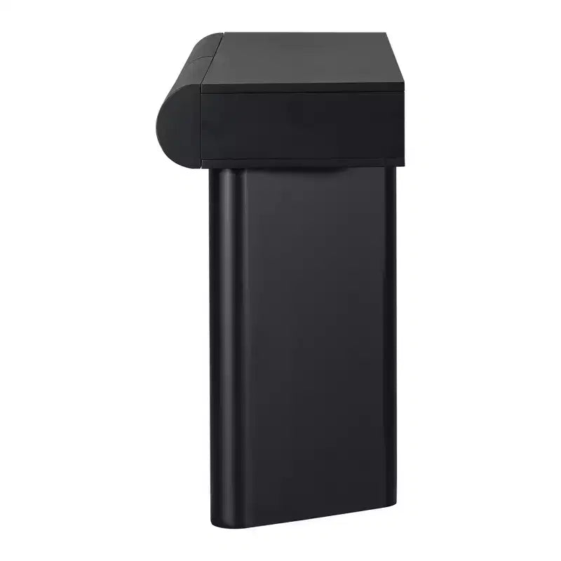 Mesa moderna y estrecha para recibidor con cajón curvo y patas geométricas, mesa auxiliar que ahorra espacio para el pasillo, la sala de estar, el dormitorio, apartamentos pequeños o el vestíbulo