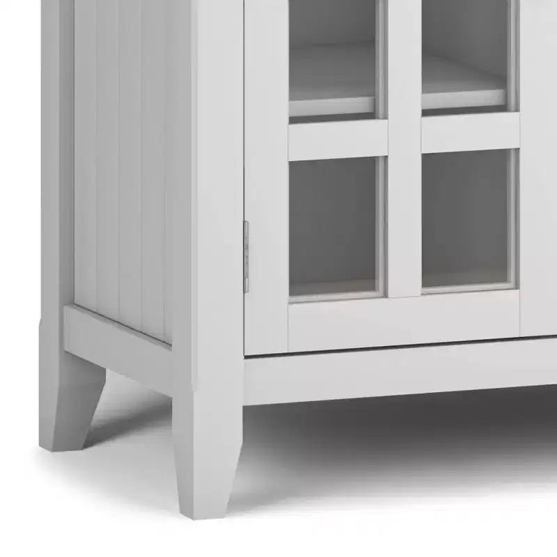 Mueble alto para televisores de hasta 60" blanco: estantes ajustables, pino y contrachapado, almacenamiento multimedia