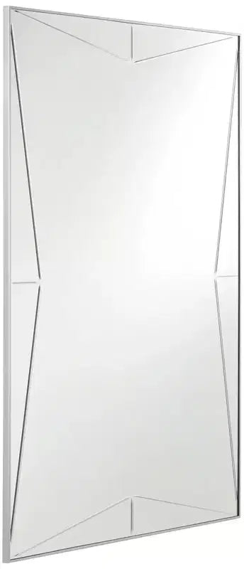 Rectangular Vanity Decorative Wall Mirror Modern Silver Wood Metal Frame 26 Wide Bathroom Bedroom Home