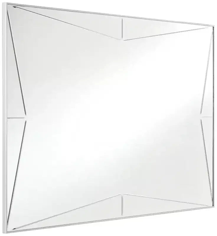 Rectangular Vanity Decorative Wall Mirror Modern Silver Wood Metal Frame 26 Wide Bathroom Bedroom Home